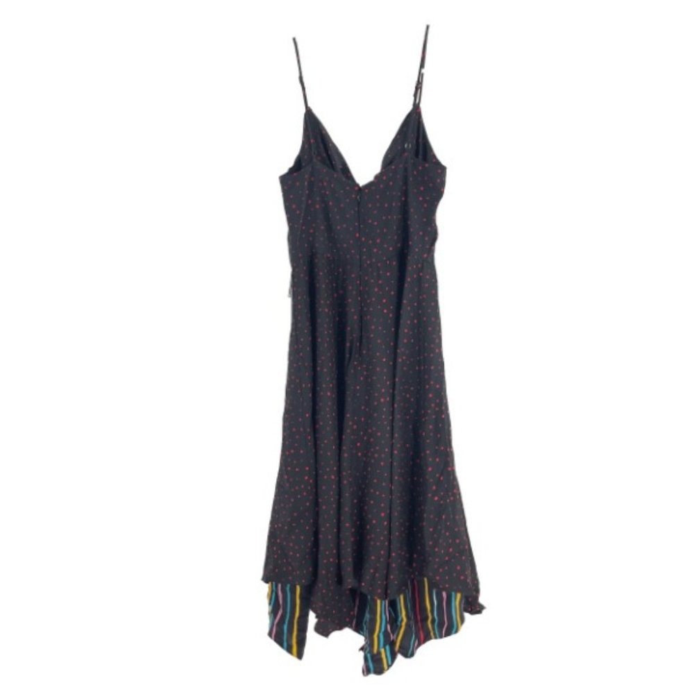 Vintage Y2K Betsey Johnson Black Red Polka Dot Rainbow Mini Strap Dress Size 6 - Picture 9 of 9